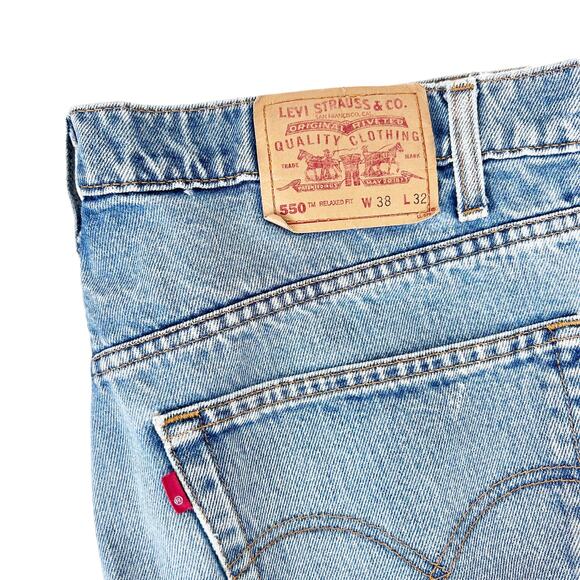 Vintage Levis 550 Relaxed Fit Jeans Sz 38x32 - Picture 9 of 10